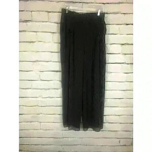 Soft Surroundings Dark Gray Women’s Size M Wide Leg Lined Dress Pants